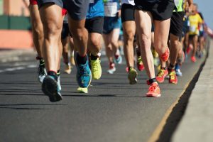 Coureurs lors d'un marathon